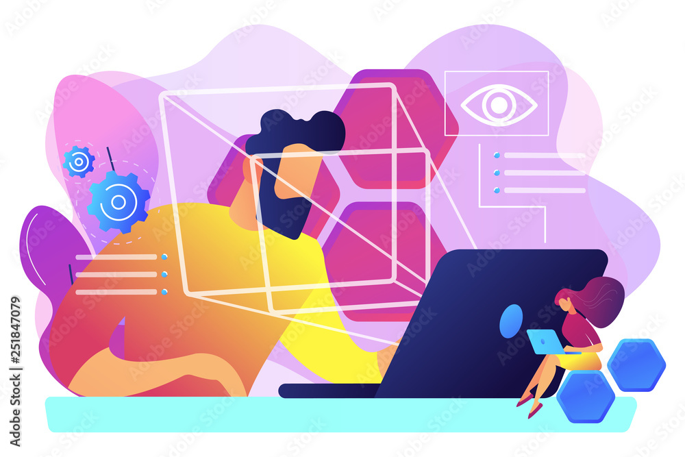 Eye tracking technology concept vector illustration. Eye tracking technology concept vector illustration.