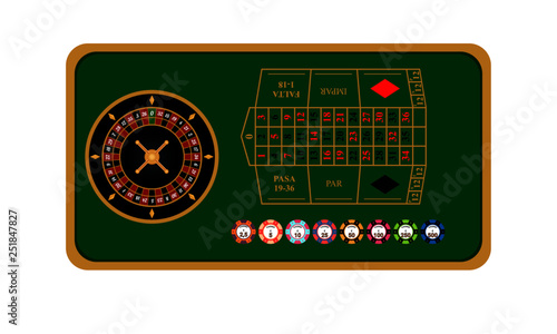 French roulette vector illustration