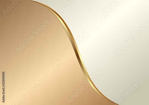 golden and creamy background divided into two