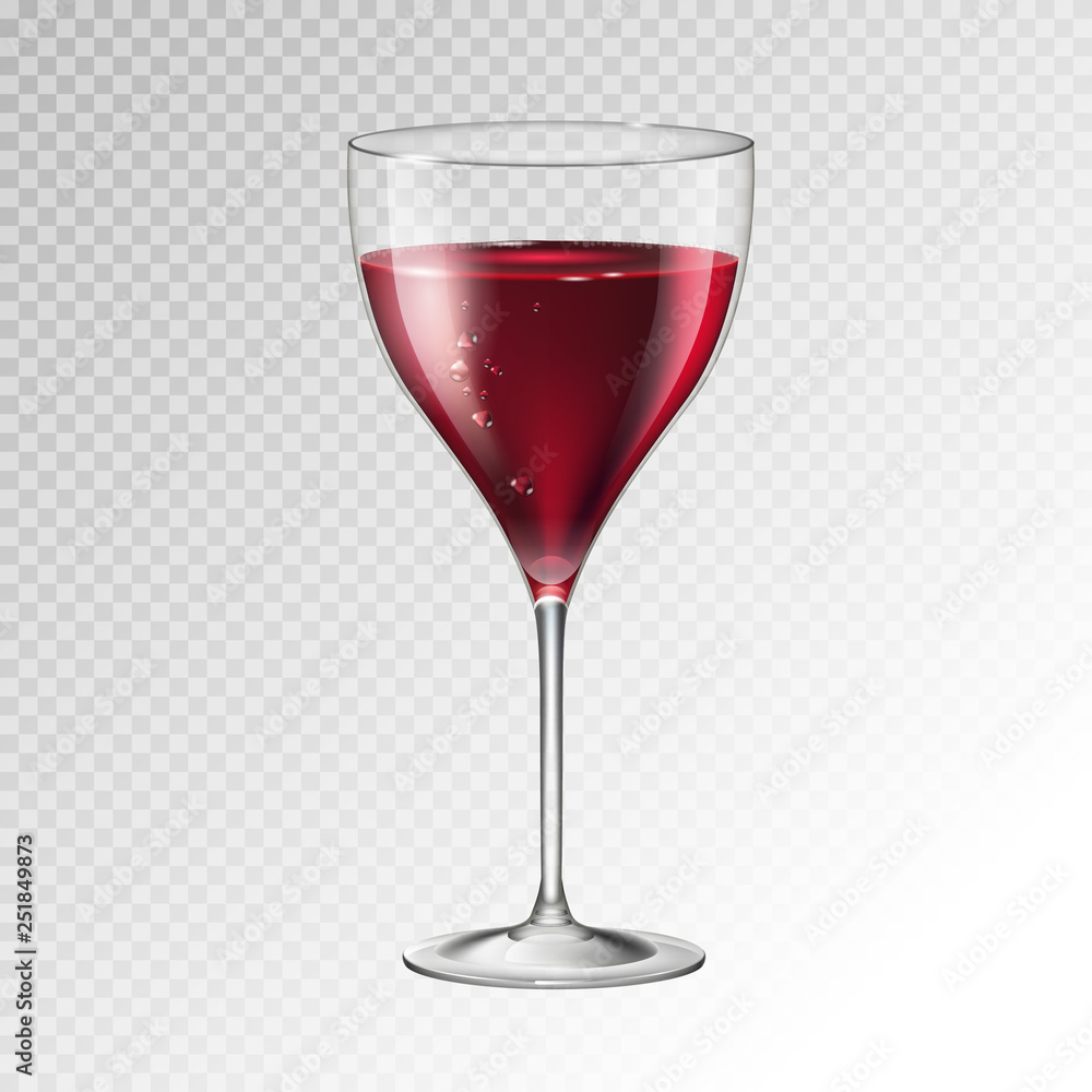 Realistic vector illustration of champagne or wine glass isolated on transperent background Realistic vector illustration of champagne or wine glass isolated on transperent background