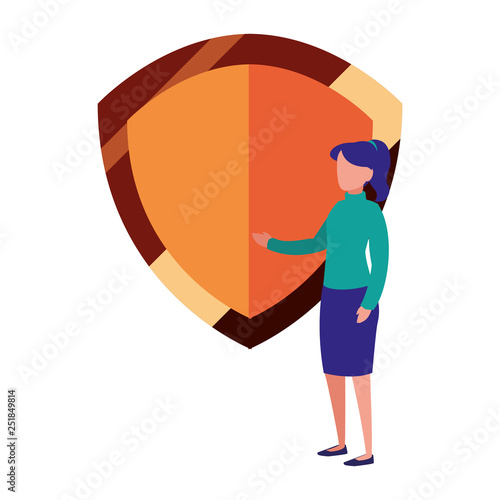woman shield protection