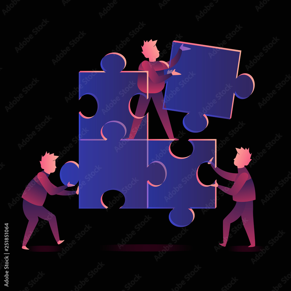Putting puzzle pieces together - team work - career development