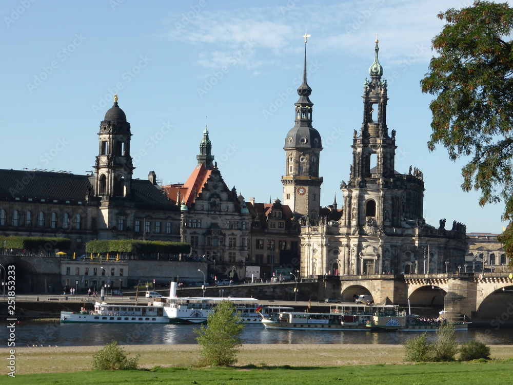 Fototapeta premium Elbufer bei Dresden