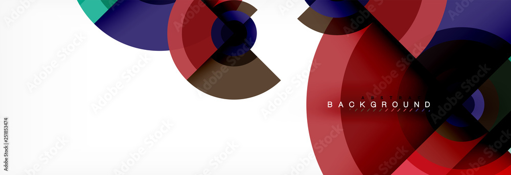 Round circles and triangles abstract background Round circles and triangles abstract background