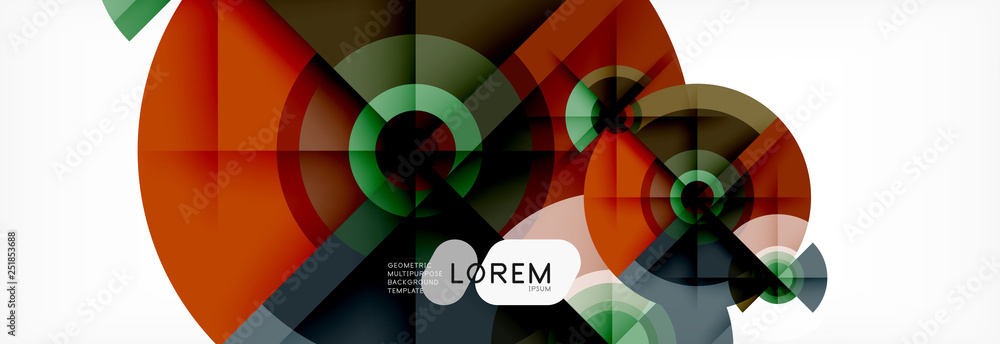 Round circles and triangles abstract background Round circles and triangles abstract background
