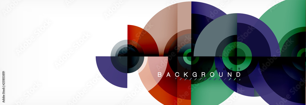 Minimal geometric circles and triangles abstract background, techno modern design, poster template Minimal geometric circles and triangles abstract background, techno modern design, poster template
