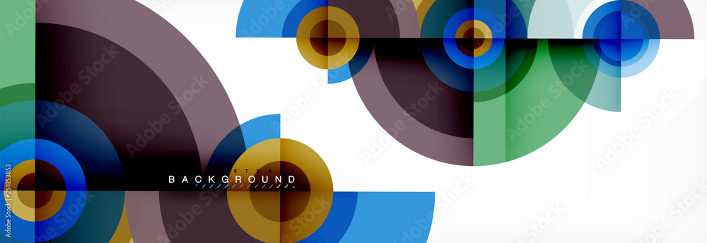 Minimal geometric circles and triangles abstract background, techno modern design, poster template Minimal geometric circles and triangles abstract background, techno modern design, poster template