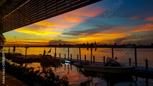 sunset at the river © Photo Builder