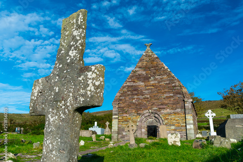 Kilmalkedar Monastery, Dingle Peninsula, County Kerry, Ireland, Europe photo