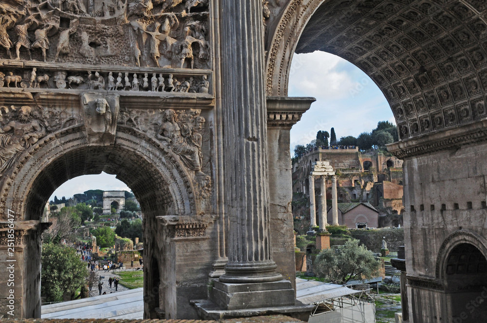 Obraz premium Roma, i fori imperiali al tramonto