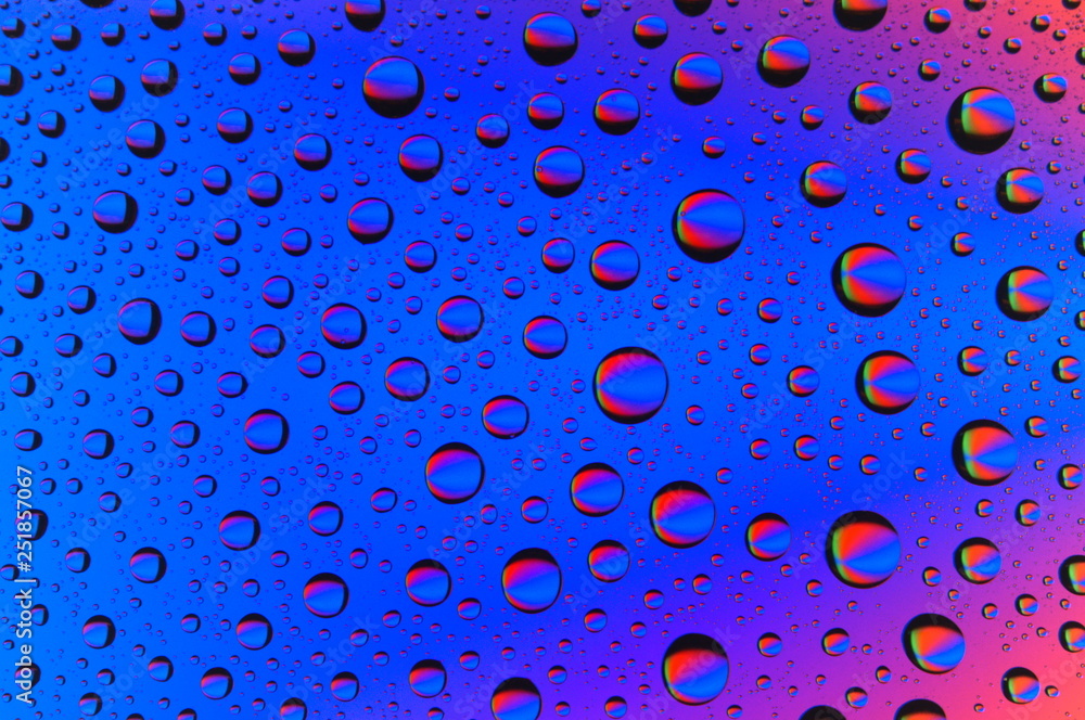 Water drop color Red and blue Water drop color Red and blue