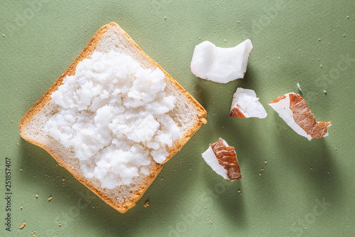 toast with coconut jam photo