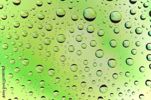Water drop color green