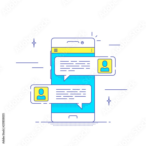 Mobile messenger concept.