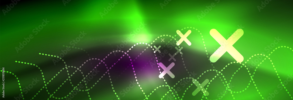 Glowing neon abstract lines, techno futuristic template Glowing neon abstract lines, techno futuristic template