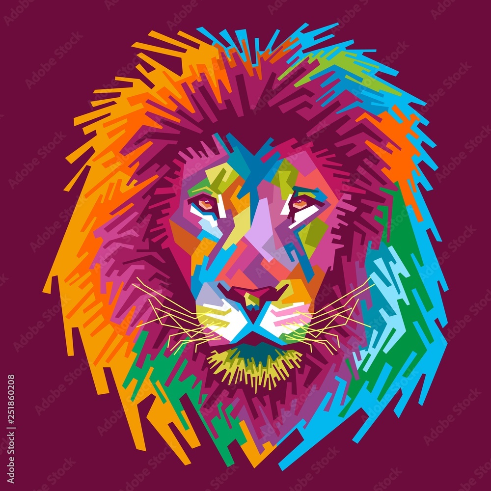 Obraz premium lion art