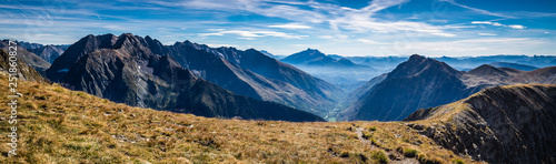 Panoramic view of the Malsanne Valley, near the Ecrins National Park, France.