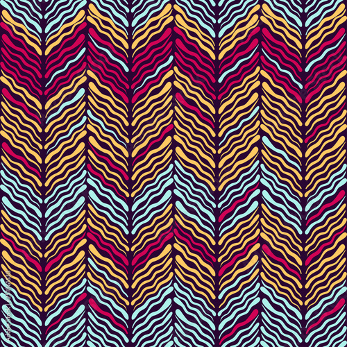 Abstract Ikat and boho style handcraft fabric pattern. Traditional Ethnic design for clothing and textile background, carpet or wallpaper