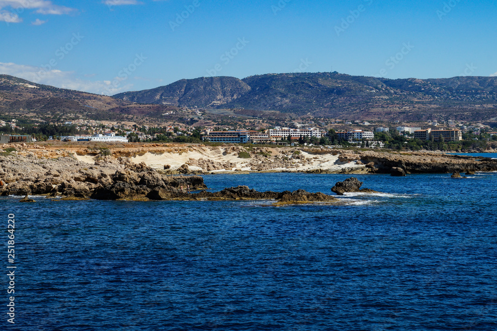 Cyprus, Mediterranean, sea, city, pathos, beauty, blue, water, blue, sky, rocky, coast, travel, sea, walk, landscape, impressions, memories