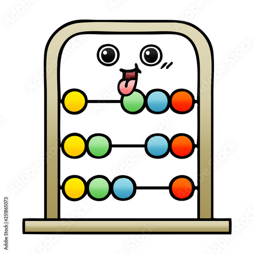 gradient shaded cartoon abacus