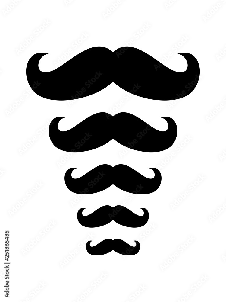 viele schnurrbärte muster mustache schnurrbart zeichen symbol rasieren bart  wachsen lassen rasierer clipart logo design Stock Illustration | Adobe Stock