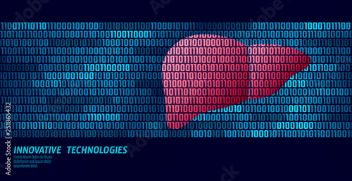 Healthy liver detoxification internal organs. Binary code data flow. Doctor online innovative technology vector illustration