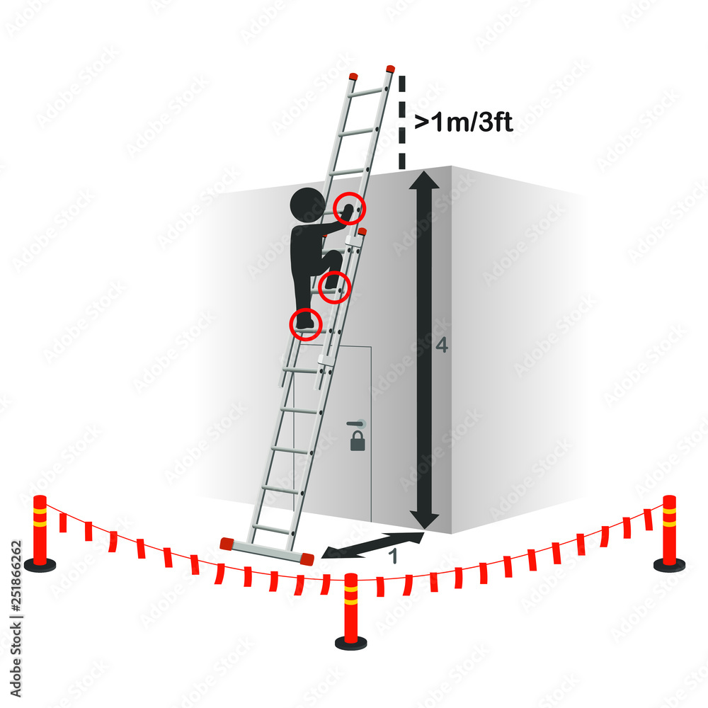 Ladders Working at Height Stock Vector Adobe Stock