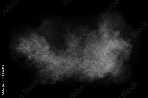 Dust cloud on black background