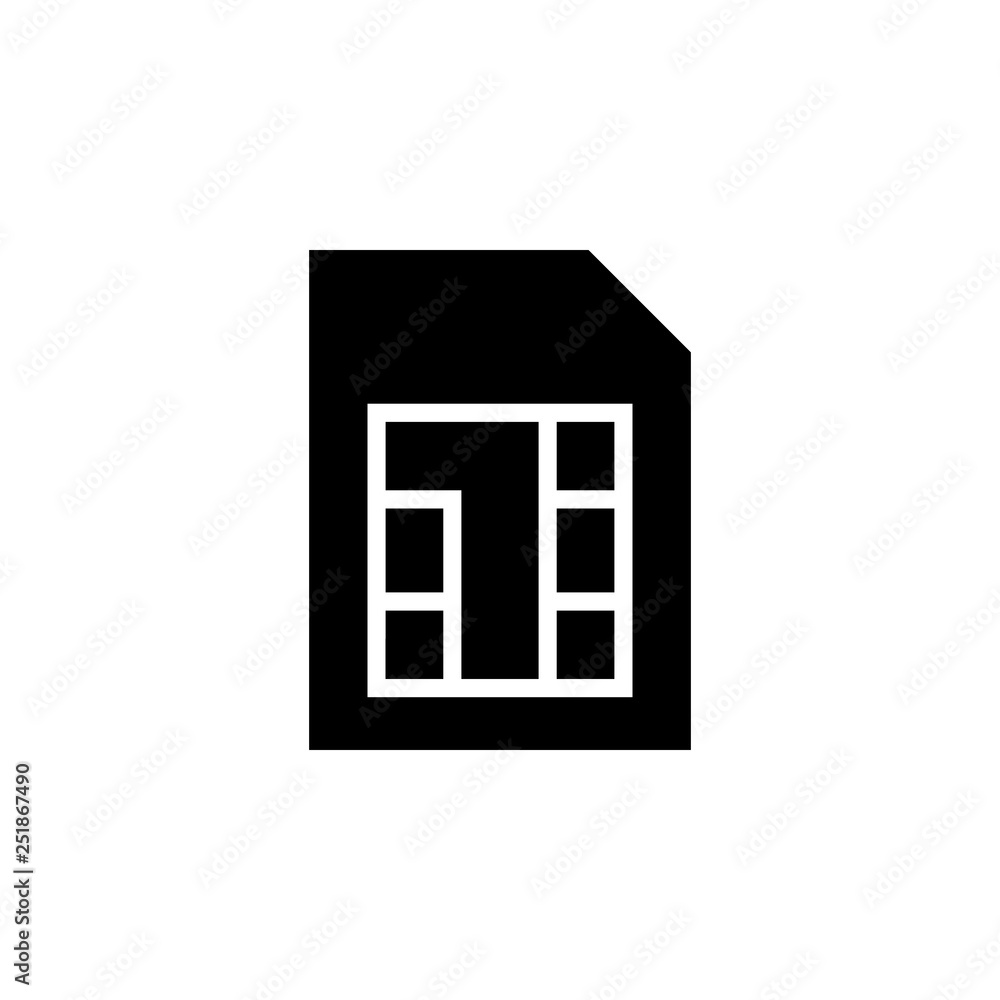 Sim card icon vector. Sim card vector design. sign design. flat style. Vector EPS 10 Sim card icon vector. Sim card vector design. sign design. flat style. Vector EPS 10