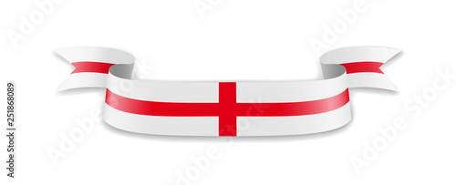 England flag in the form of wave ribbon. Vector illustration.