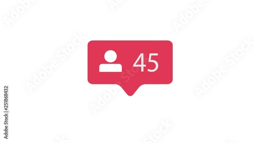 Follower Icon On White Background. Followers Counting for Social Media 1-100. 4K video.