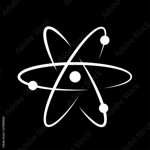 Atom sign icon. Science symbol isolated for design
