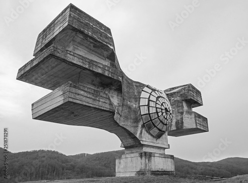 The Monument to the Revolution of the People of Moslavina in Bjelovar-Bilogora County, central Croatia - a Yugoslavia era world war two memorial 
