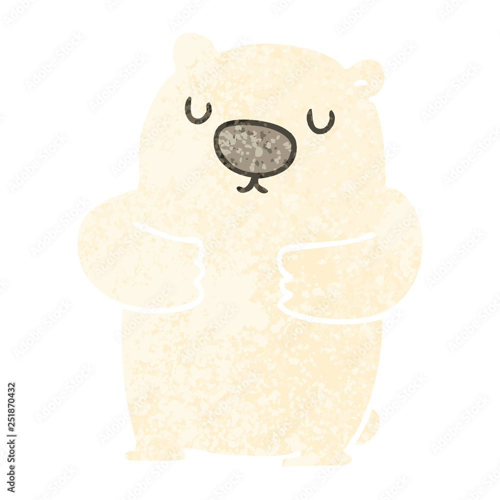 quirky retro illustration style cartoon polar bear quirky retro illustration style cartoon polar bear