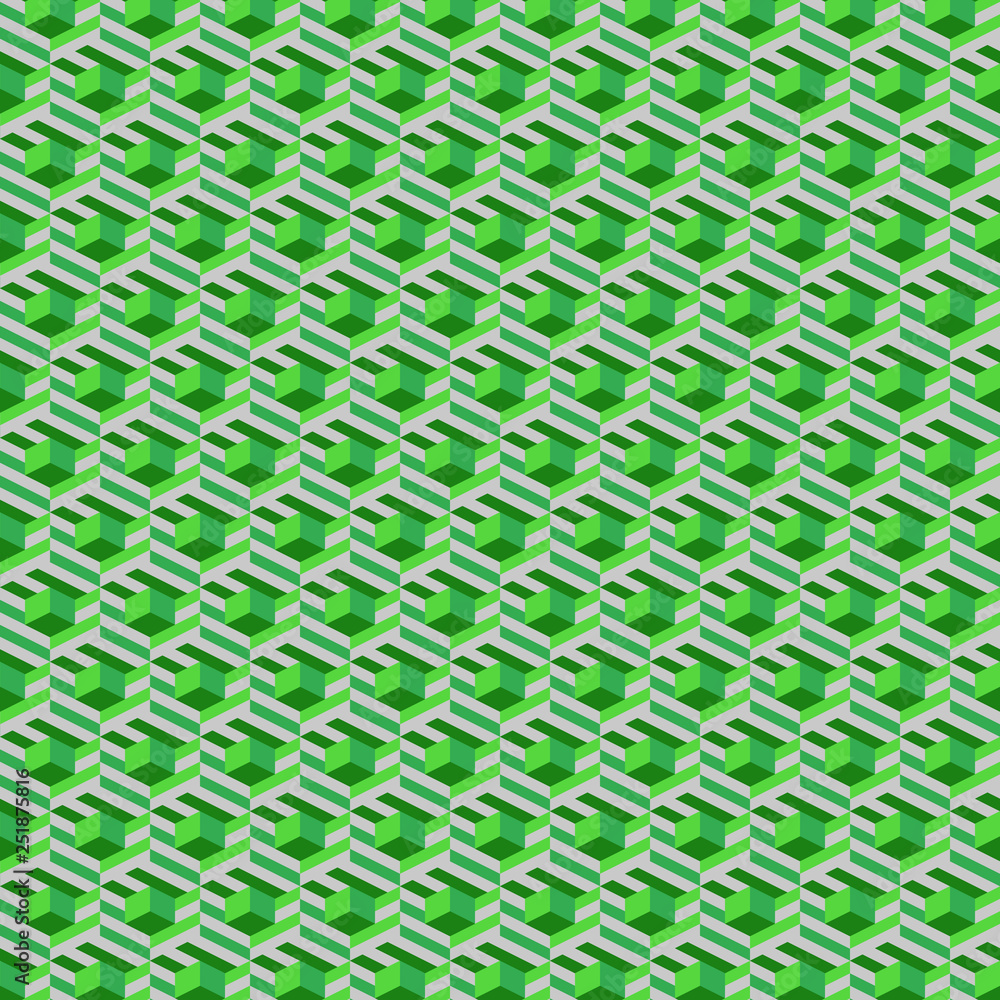 Green abstract 3d geometric pattern vector illustration Green abstract 3d geometric pattern vector illustration