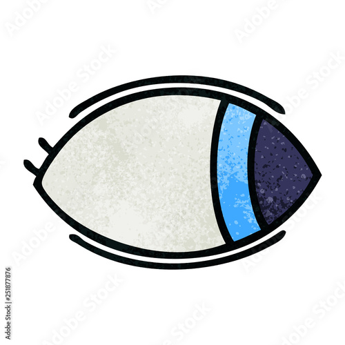 retro grunge texture cartoon eye looking to one side