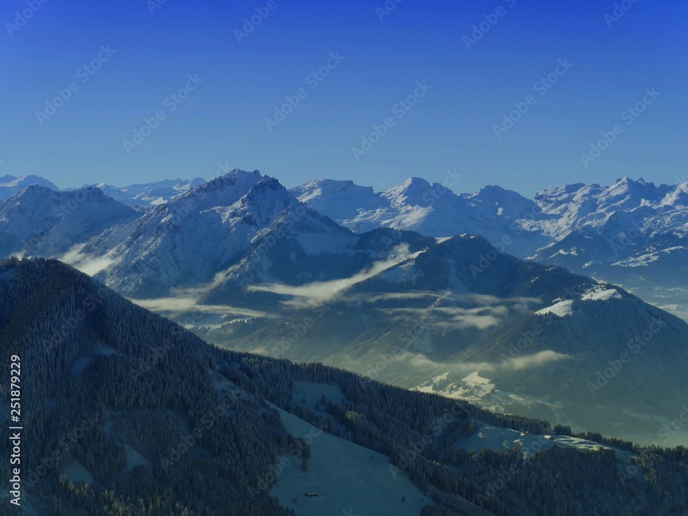 Beautiful winter landscape in austrian alps