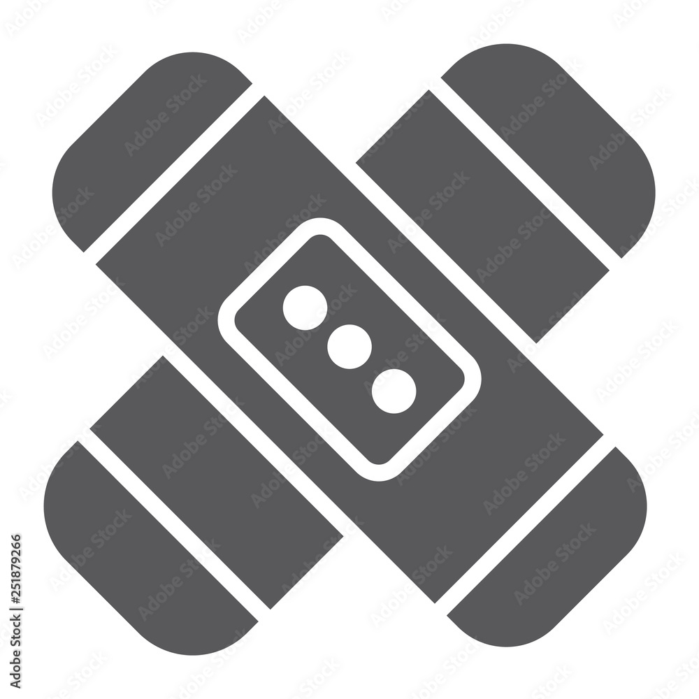 Patch glyph icon, plaster and aid, medical bandage sign, vector graphics, a solid pattern on a white background. Patch glyph icon, plaster and aid, medical bandage sign, vector graphics, a solid pattern on a white background.