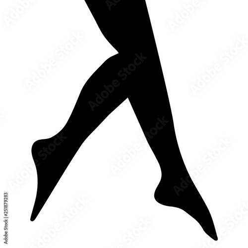 female legs silhouette logo vector for salon