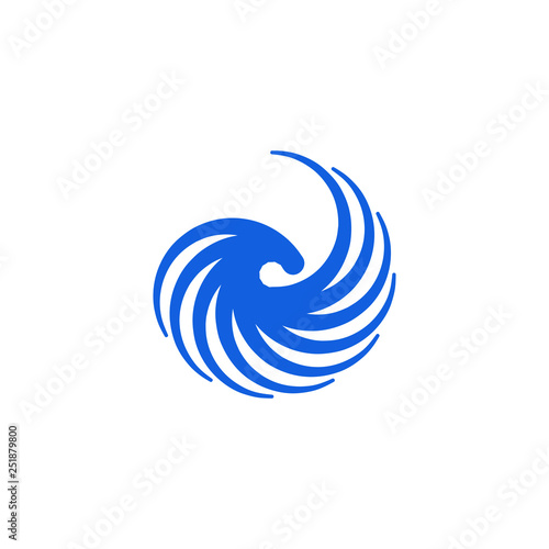 Abstract Wing Swoosh Spinning Whirl Logo Template