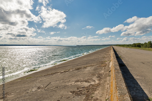 Kakhovka water reservoir shore, Ukraine. photo