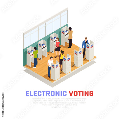 Elections Isometric Composition