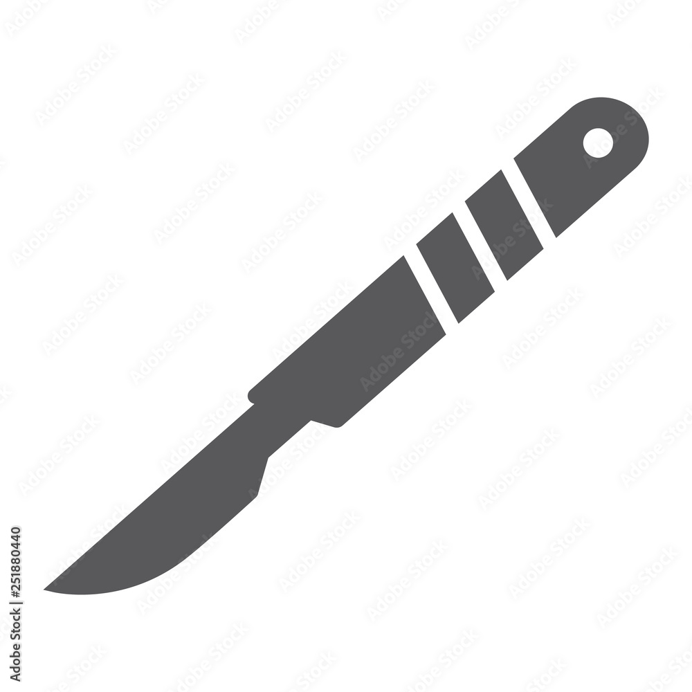 Scalpel glyph icon, cut and surgeon, medical blade sign, vector graphics, a solid pattern on a white background. Scalpel glyph icon, cut and surgeon, medical blade sign, vector graphics, a solid pattern on a white background.