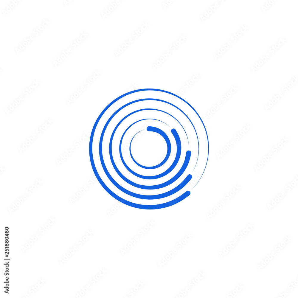 Abstract Swoosh Spinning Whirl Logo Template Abstract Swoosh Spinning Whirl Logo Template
