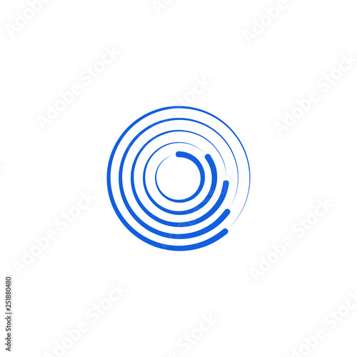 Abstract Swoosh Spinning Whirl Logo Template