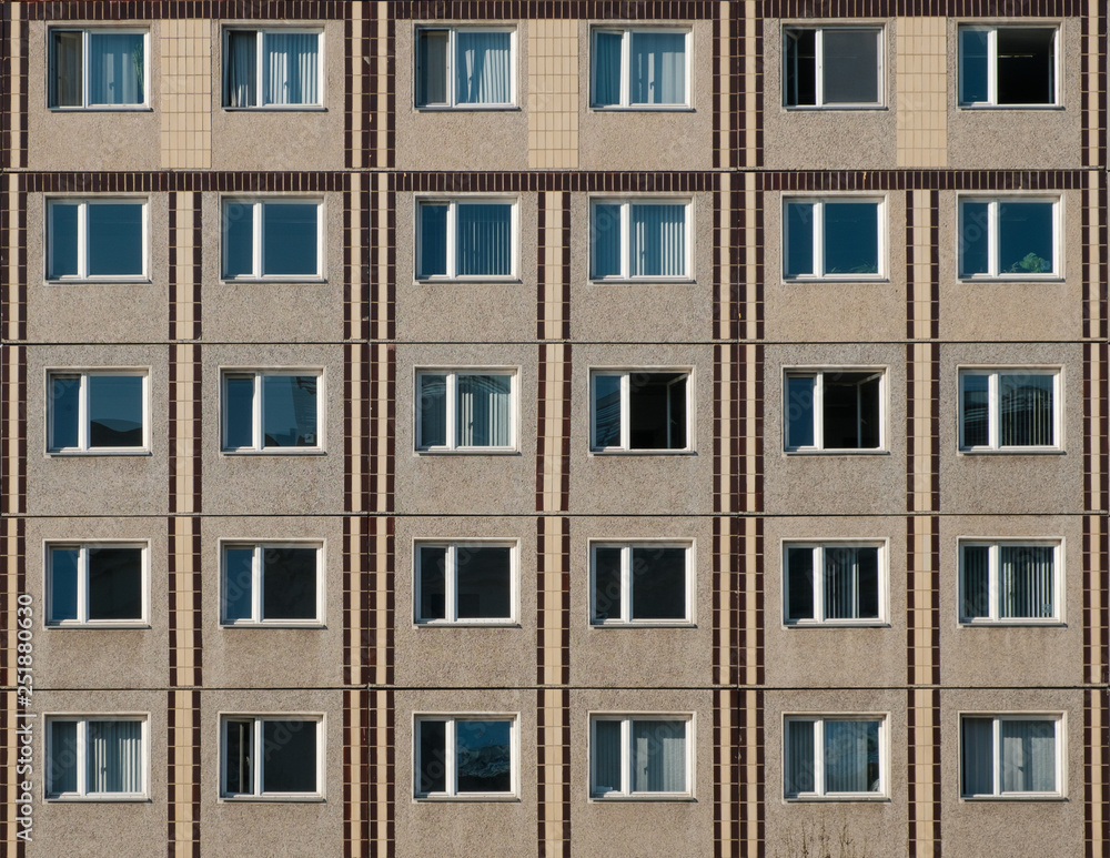 building facade, plattenbau , residential building exterior