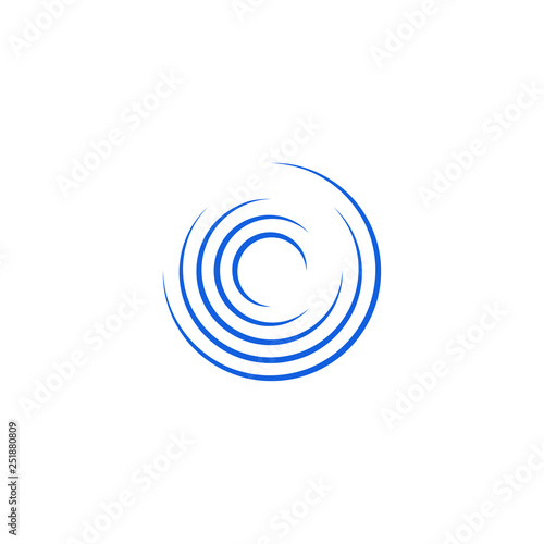 Abstract Swoosh Spinning Whirl Logo Template