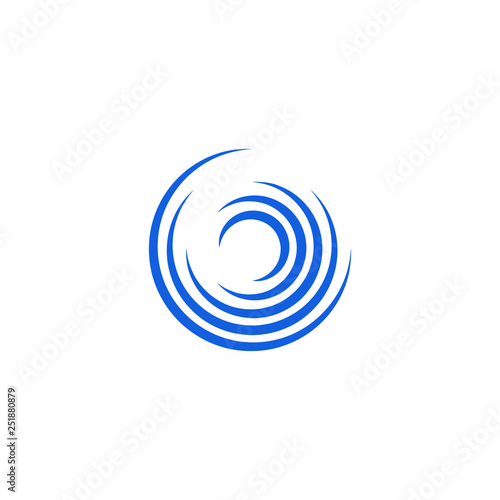 Abstract Swoosh Spinning Whirl Logo Template