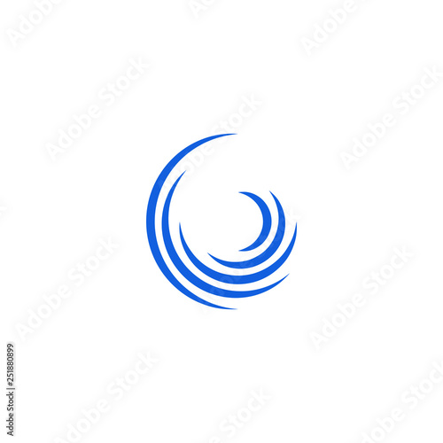 Abstract Swoosh Spinning Whirl Logo Template