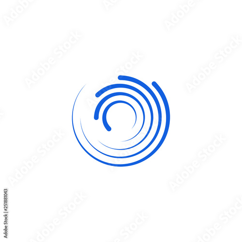 Abstract Swoosh Spinning Whirl Logo Template